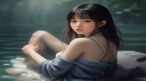 女优写真生活感街拍风格，户外自然光下的随性人像，色调温暖真实感强